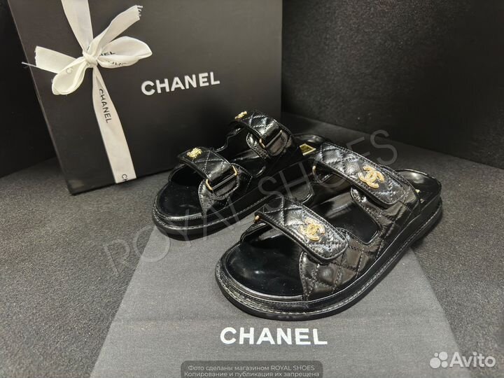 Сандалии шлепанцы женские Chanel Dad