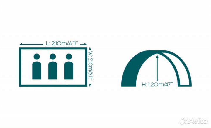 Палатка кемпинговая туристическая