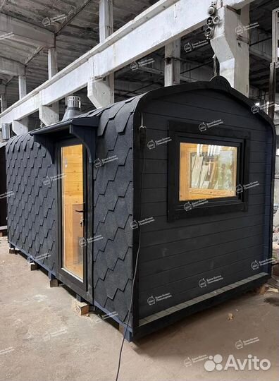 Баня бочка квадро готовая, рассрочка