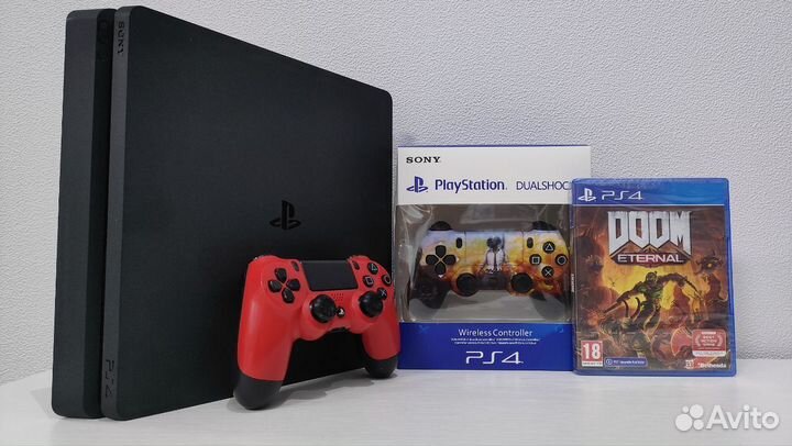 Sony PS4 + 79 игр и 2 геймпада