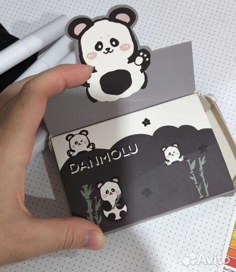 Набор матовых блесков для губ с пандами