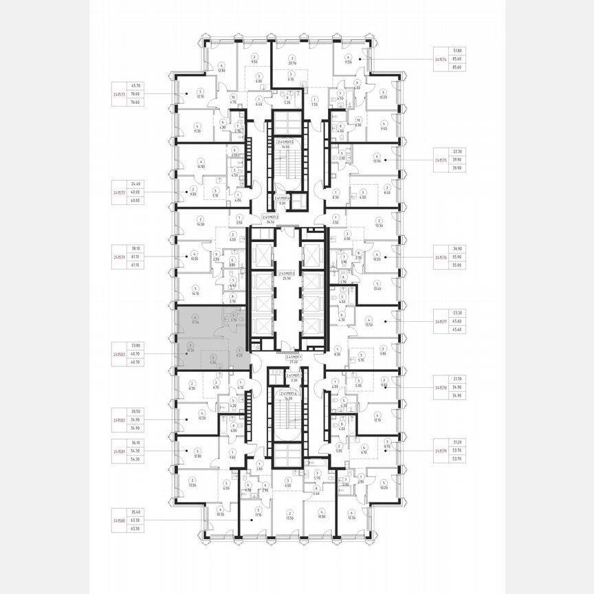 1-к. квартира, 40,7 м², 41/59 эт.