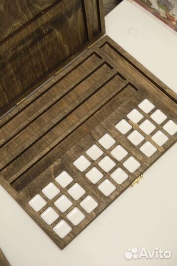 Пенал палитра для акварели ручной работы