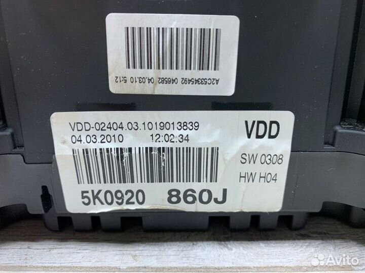 Щиток приборов Volkswagen Golf хэтчбек cayb 2010