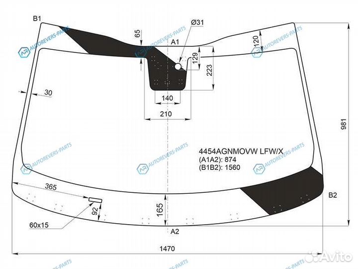 4454agnmovw lfwx Стекло лобовое + дд +дзапотевания