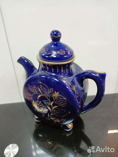 Заварочный чайник кобальт гжель