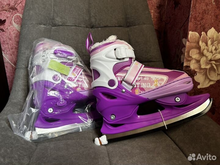 Коньки ледовые раздвижные Alpha Caprice