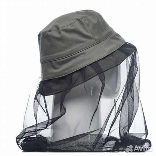Панама-накомарник Трансформер ткань Cotton хаки