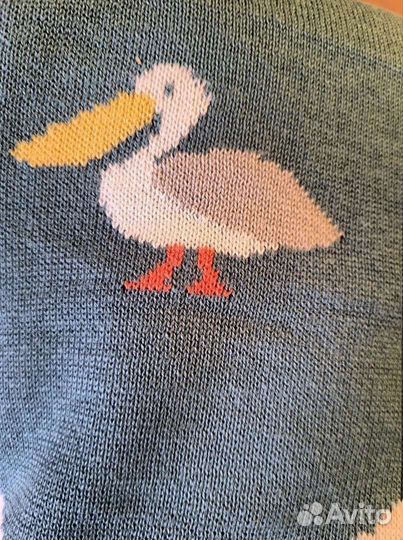 Шикарный вязаный плед Frugi и простынь