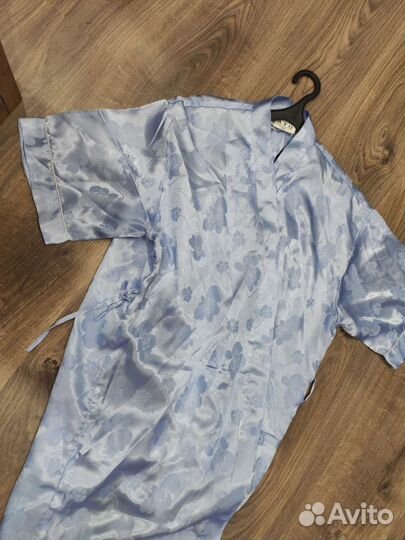 Халат женский шелковый домашний