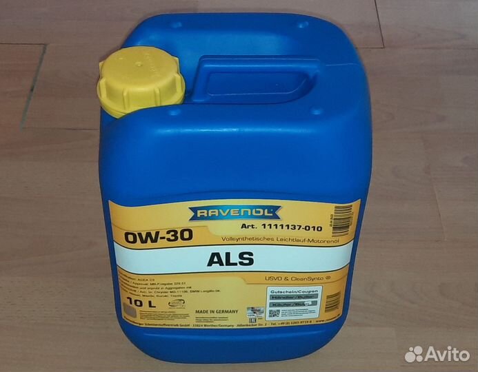 Масло Ravenol ALS 0W-30 C3 (LL-04, MB229.51) -10L
