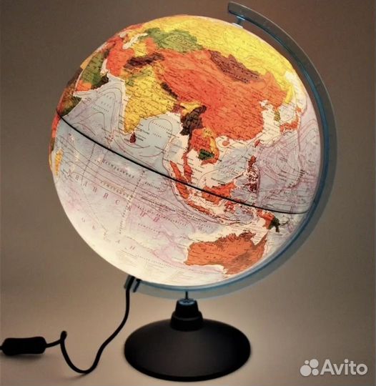 Глобус рельефный с подсветкой