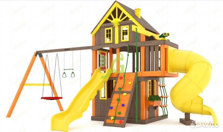 Игровая площадка Шато 2 с трубой (Домик) мод.2
