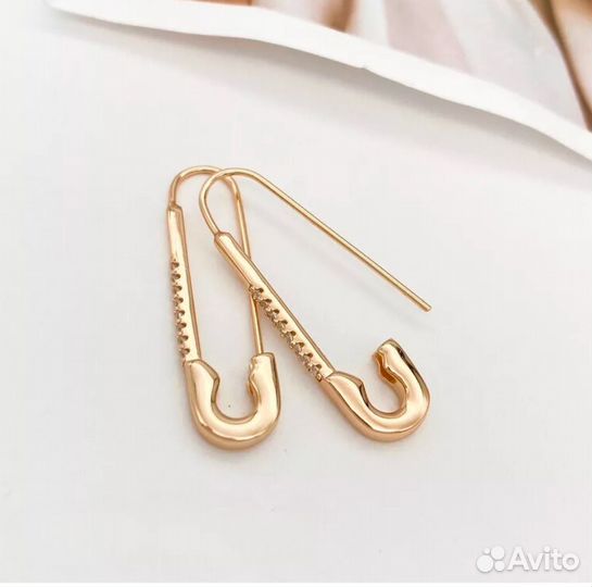 Серьги мз медицинского золота