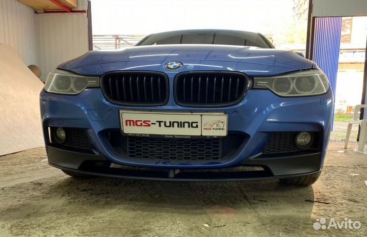 BMW 3-Series f30 Сплиттер М-Perfomance черный мат