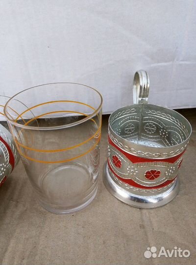 Стакан и подстаканик СССР