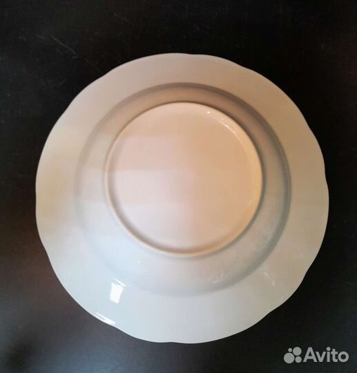 Набор фарфоровые суповые тарелки, позолота, 6 шт