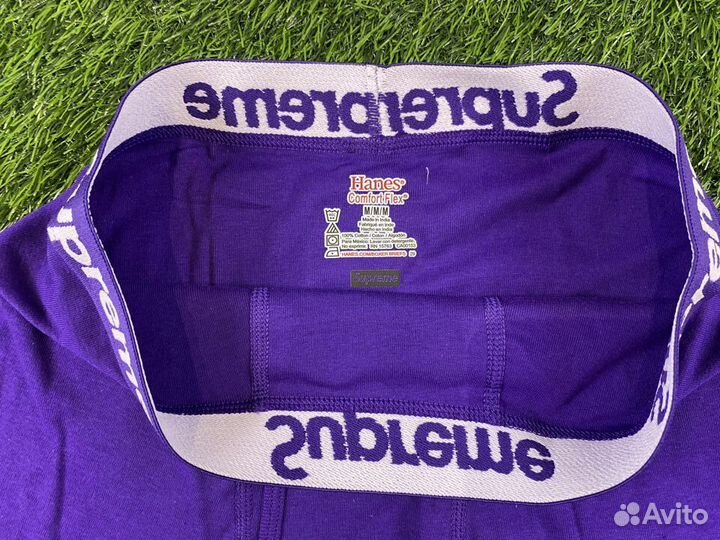 Трусы Supreme Hanes Boxers Purple S-XL Оригинал