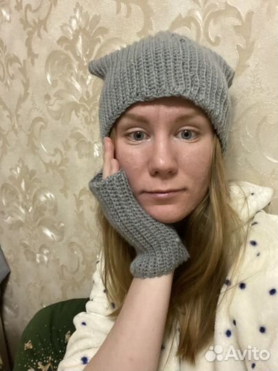 Шапка и митенки