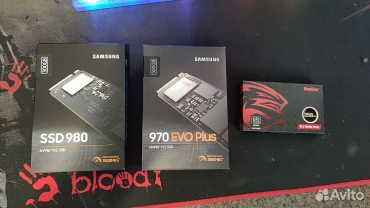 SSD диски m2 ключ nvme 250/500/1tb