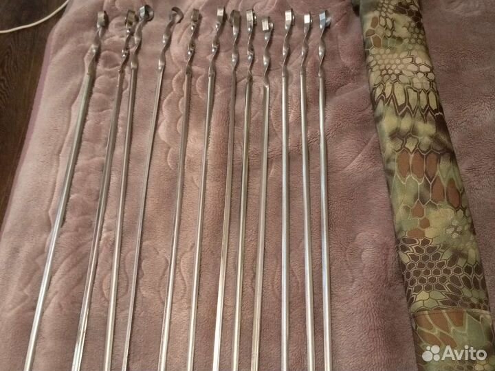 Набор шампуров в чехле бу