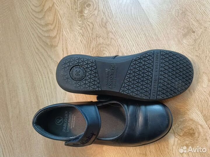 Туфли кожаные школьные для девочки 36р