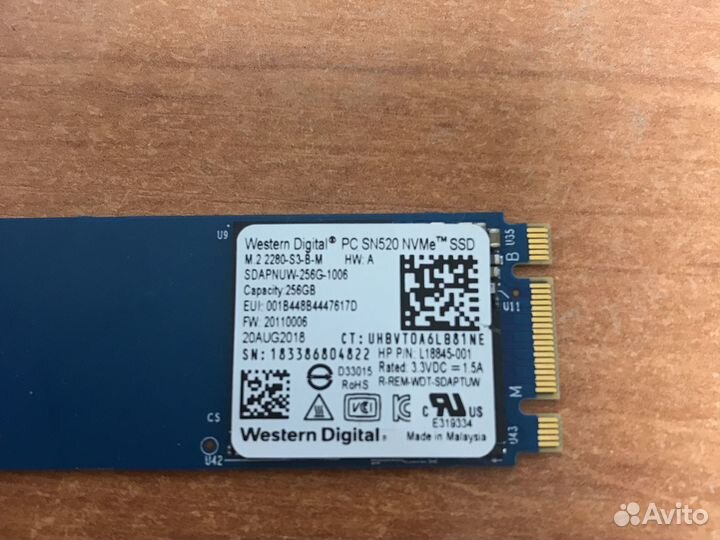 Wd SN520 NVMe ssd 256gb