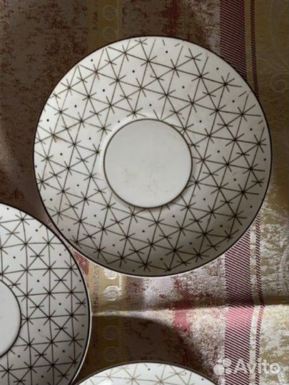 Чашка и блюдце кофейные лфз костяной фарфор