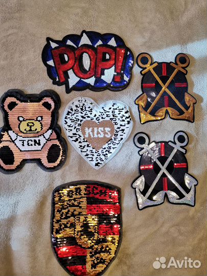 Аппликация нашивка декор пайетки