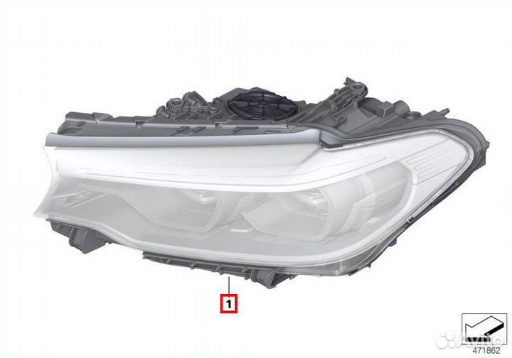 Светодиодная фара ahl л g30 63117214955