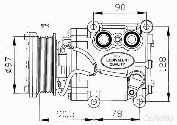 Компрессор кондиционера Ford Fusion / Fiesta 5