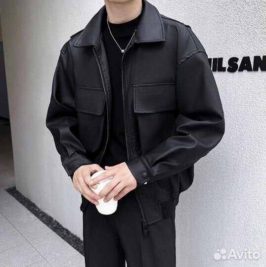 Бомбер кожаный balenciaga type