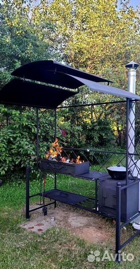 Мангал с печью