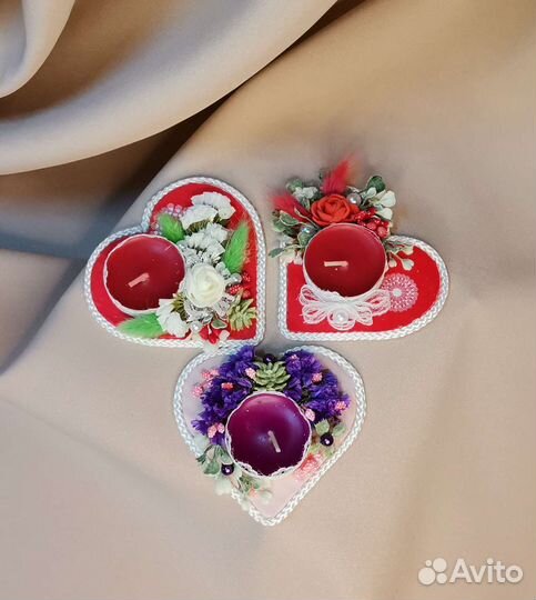 Свеча чайная с декором