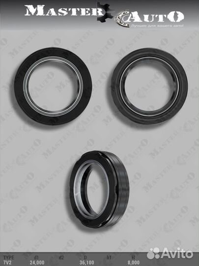 Сальник 24,00/36,00*8,50 тип 7V2