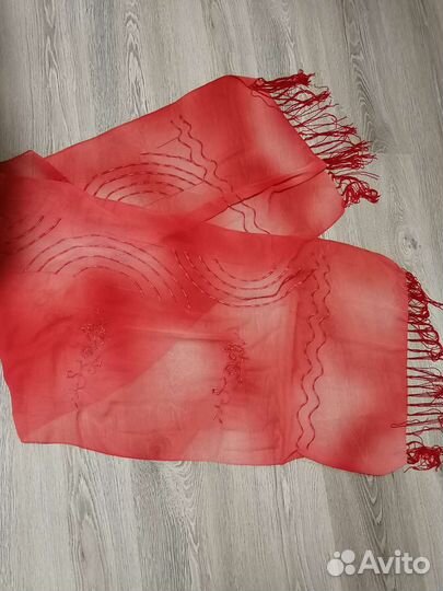 Палантин. Цвет - коралловый