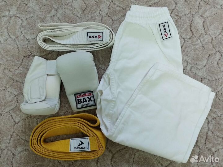 Каратэ штаны, накладки на руки, пояса каратэ