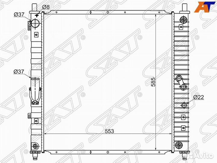 Радиатор ssang yong rexton 3.2 2002