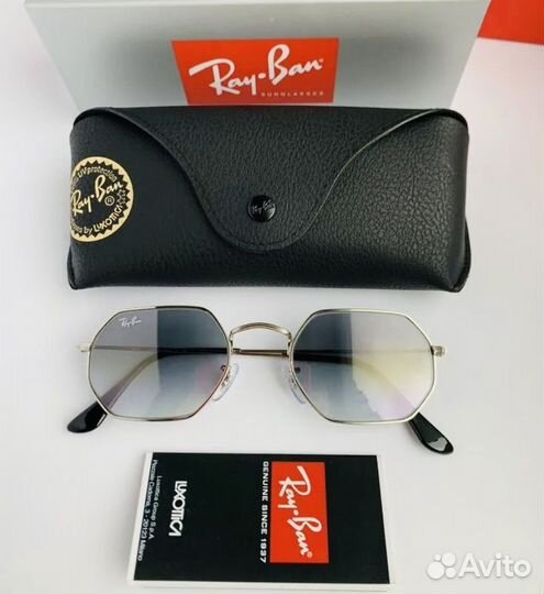 Очки ray ban octagonal пепел