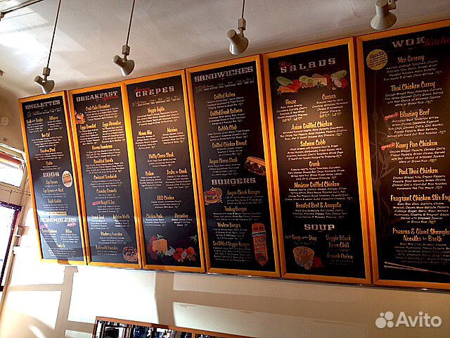 Дизайн меню. Настенное меню. Разработка дизайна