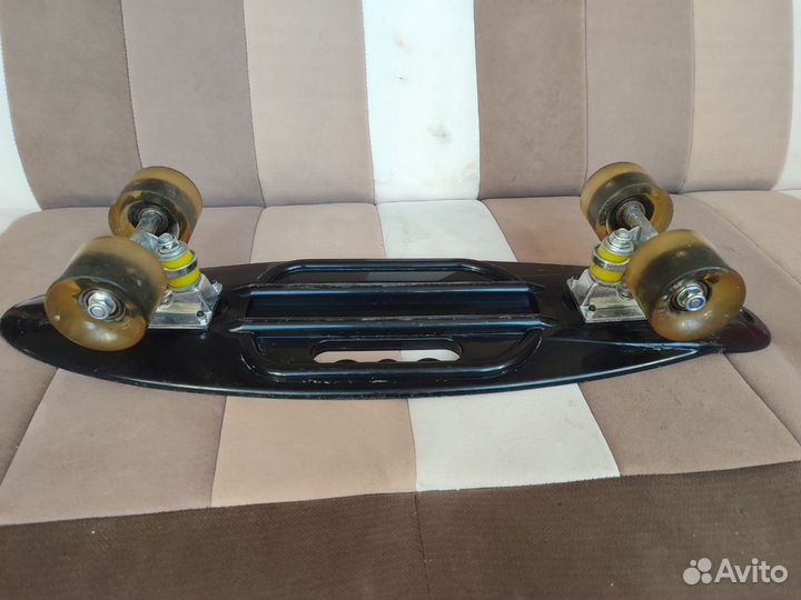 Скейт Пенниборд светятся колеса 60x16см, с ручкой