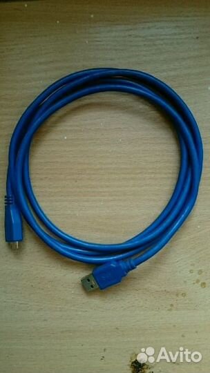 Кабель micro USB-B - USB 3.0 синий vcom