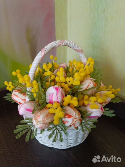 Букет тюльпанов из мыла