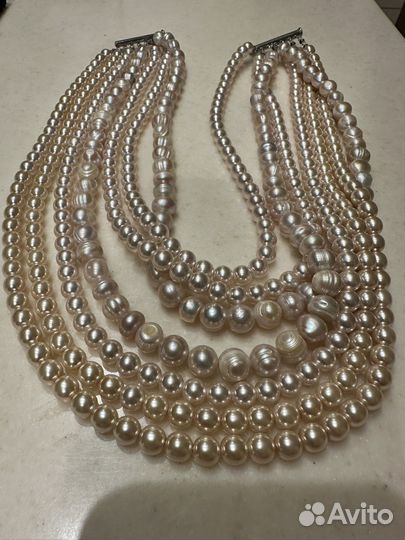 Колье жемчужное, дизайнерское