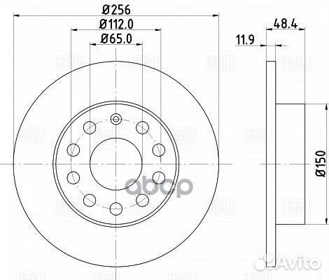 DF 180115 Диск тормозной audi A3/skoda octavia