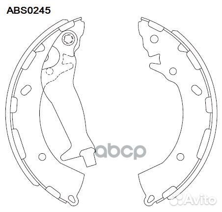Колодки тормозные барабанные зад ABS0245 AL