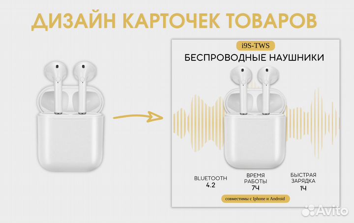 Инфографика для маркетплейсов, дизайн карточек