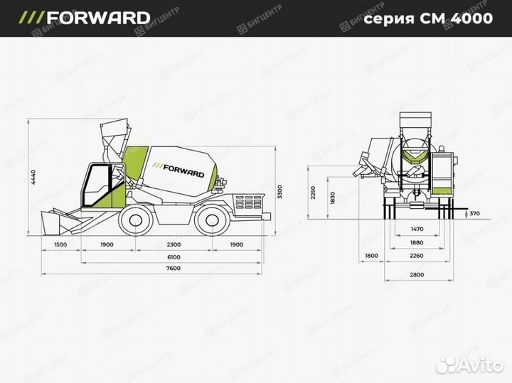 Автобетоносмеситель Forward CM4000, 2023