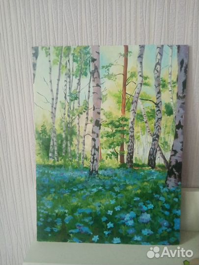 Картина маслом на картоне