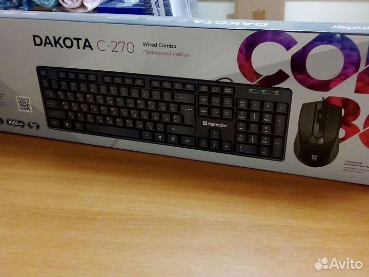 Комплект клавиатура + мышь Defender Dakota C-270